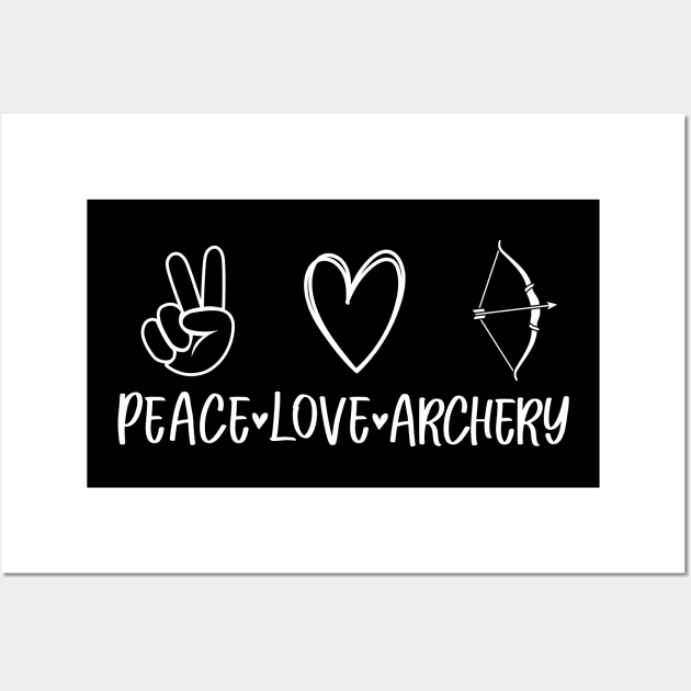 Peace love archery design Wall Art by colorbyte